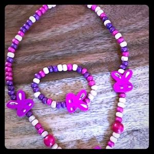 Sedalia Designs Girls Purple Bunny Necklace Set